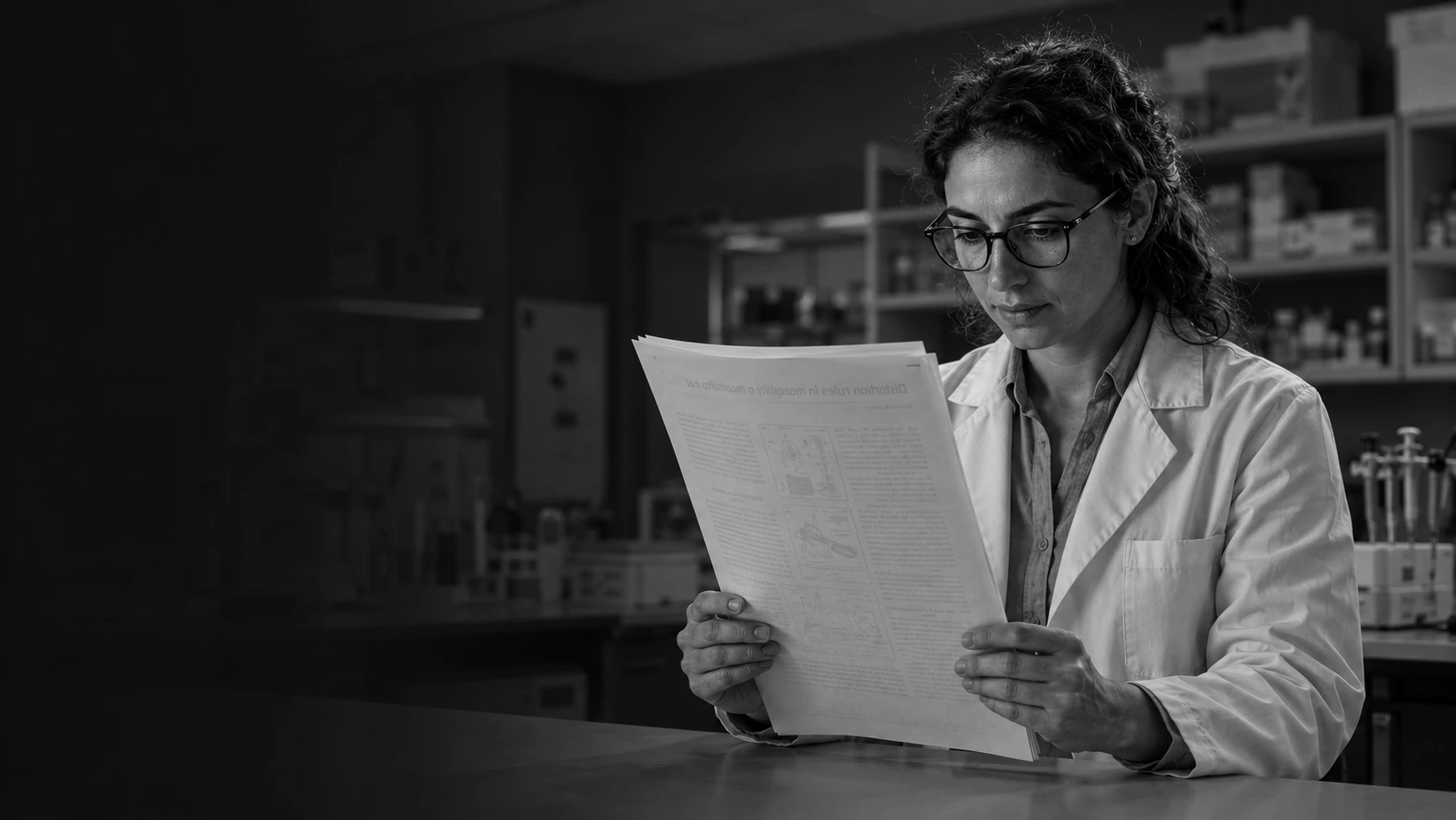 Forscherin bei der Analyse auditiver Messdaten und wissenschaftlicher Abbildungen